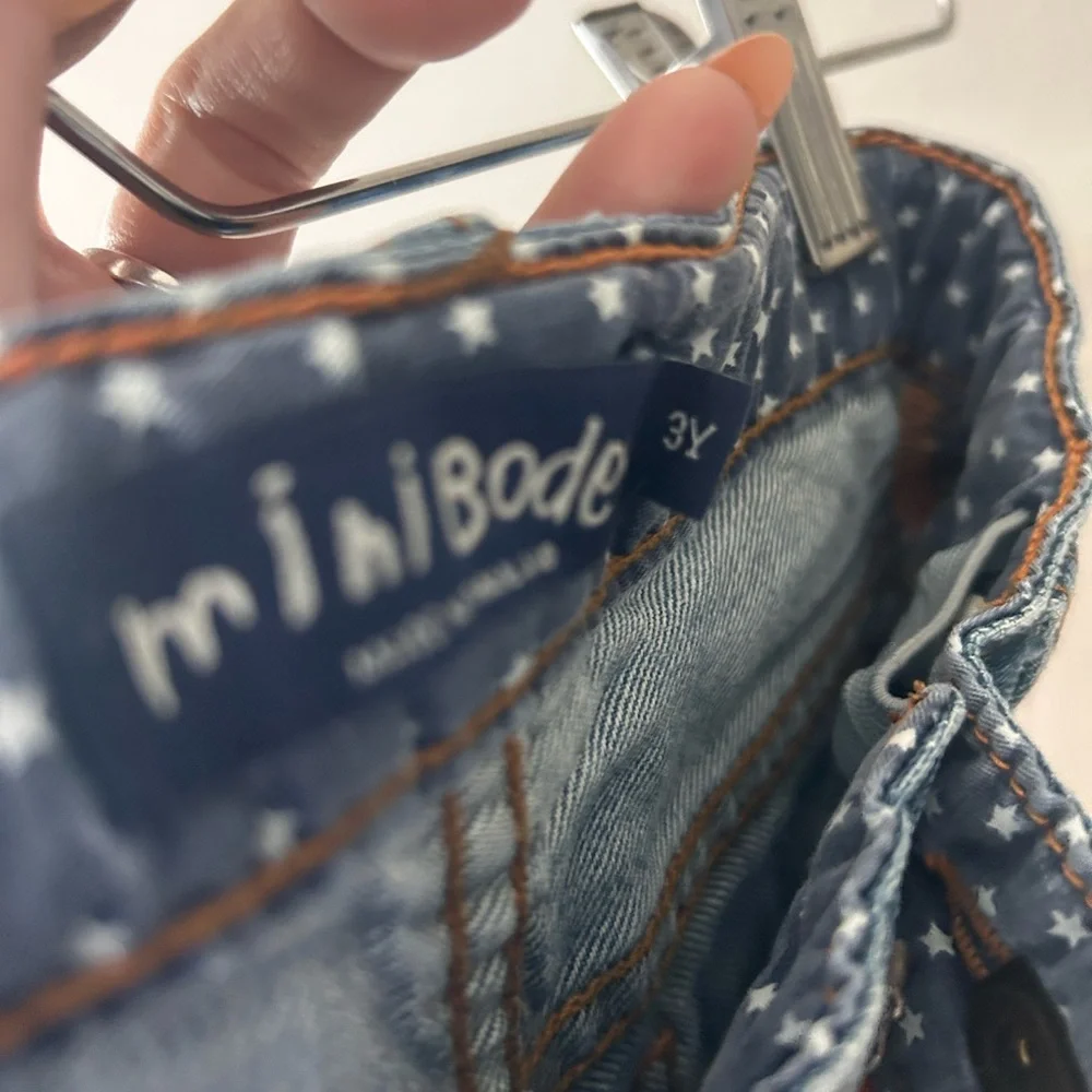 👖 Mini Boden Boys Size 3 Blue Jean Shorts – Adjustable Waist, Stylish & Comfy
